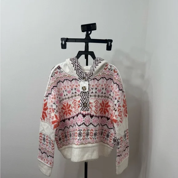 Altar'd State Pink and Orange V-Neck Sweater - Picture 5 of 8